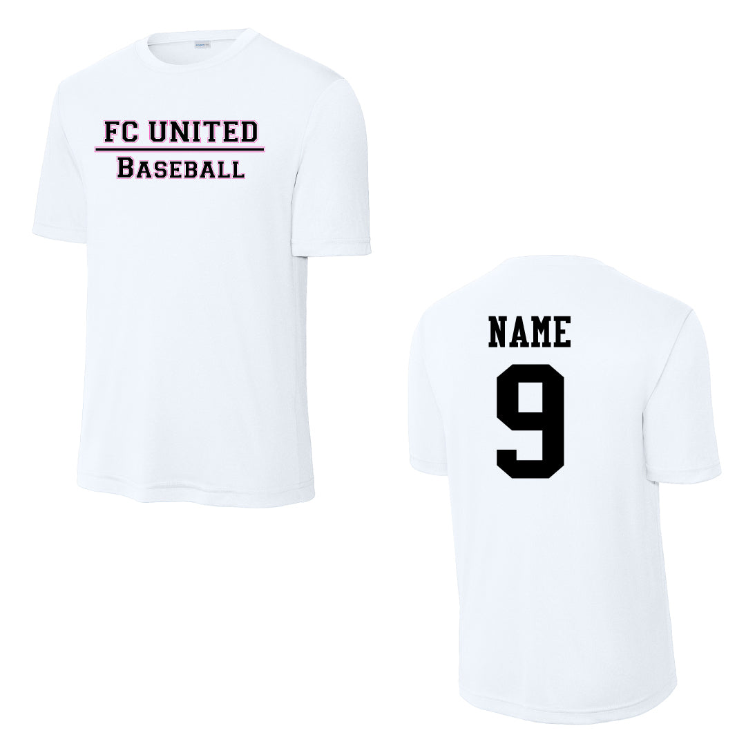 FCU Travel Baseball Performance Tees TEXT Logowear FCU Travel Baseball White Adult S