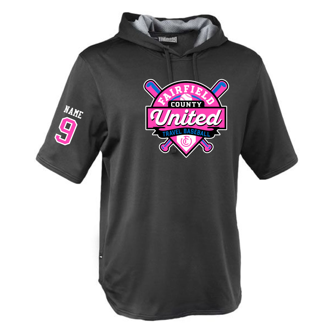 FCU Travel Baseball Fleece Short Sleeve hoodie Logowear FCU Travel Baseball Black Adult XS