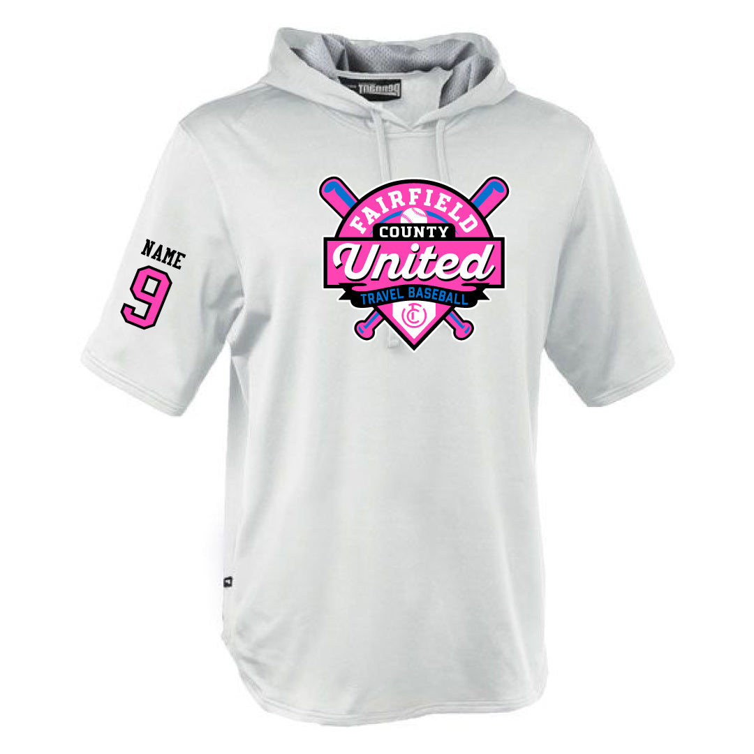 FCU Travel Baseball Fleece Short Sleeve hoodie Logowear FCU Travel Baseball White Adult XS