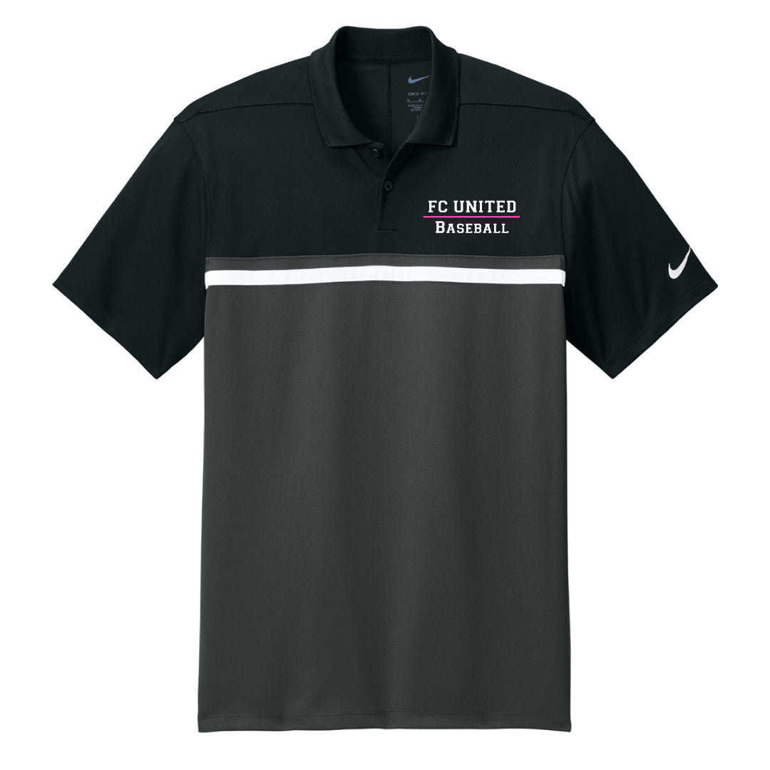 FCU Travel Baseball Nike Dri-Fit Color Block Polo Logowear FCU Travel Baseball Black Adult XS