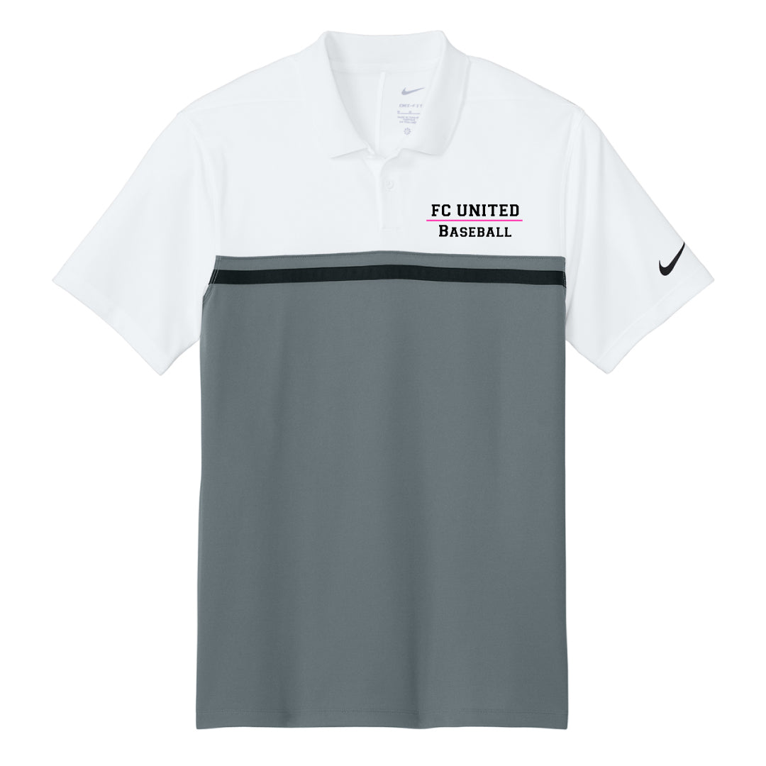 FCU Travel Baseball Nike Dri-Fit Color Block Polo Logowear FCU Travel Baseball White Adult XS