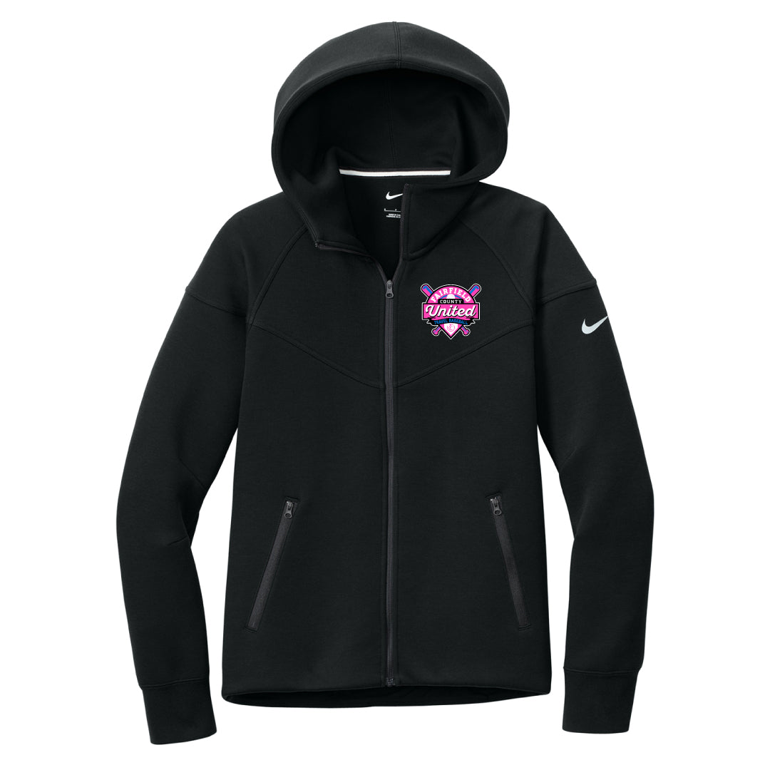 FCU Travel Baseball Nike Tech Fleece Full-Zip Hoodie Logowear FCU Travel Baseball Black Ladies XS