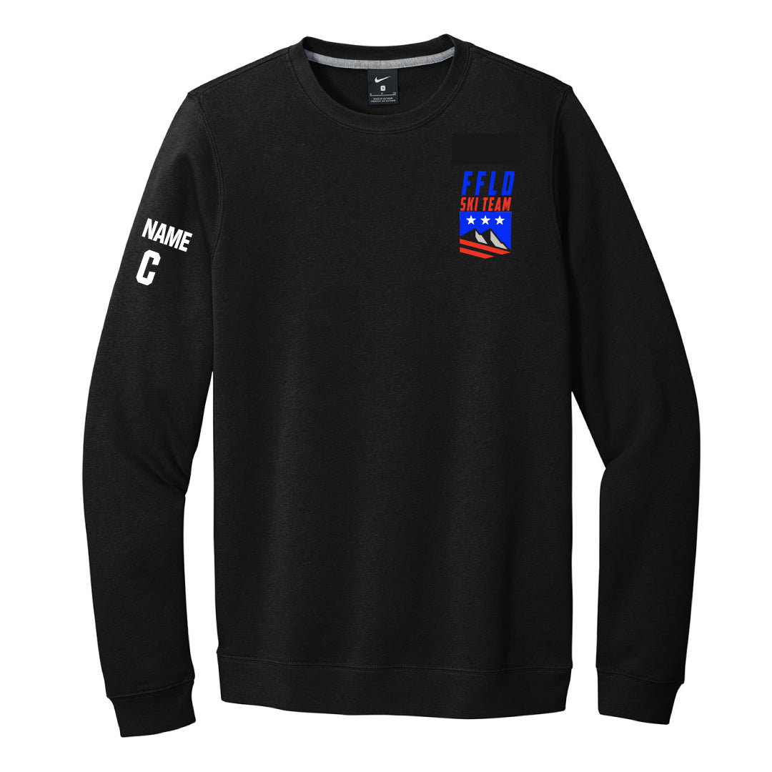 Fairfield Ski Team Nike Crewneck Sweatshirt Logowear Fairfield Ski Black Adult XS