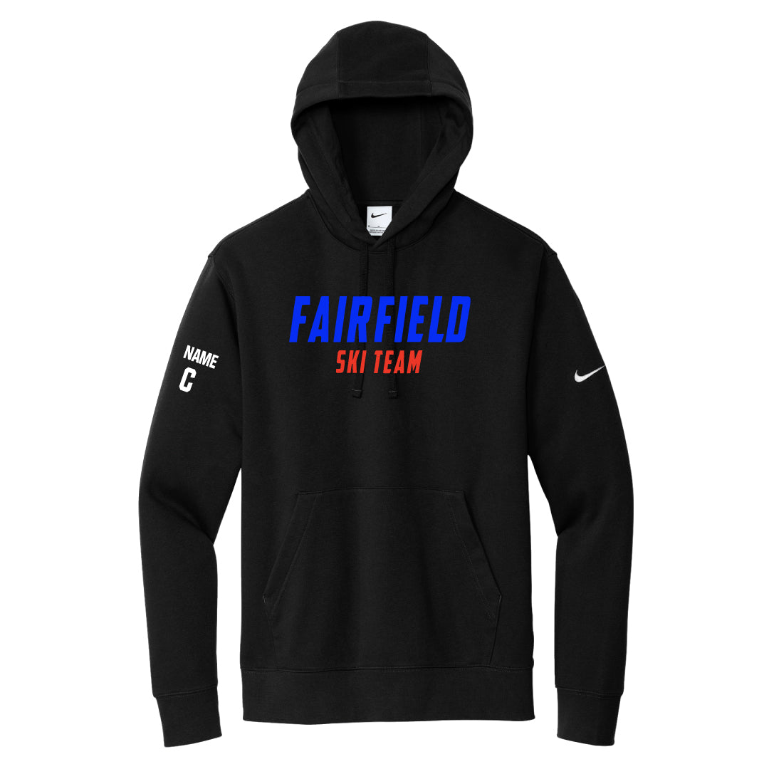 Fairfield Ski Team Nike Hooded Sweatshirt Logowear Fairfield Ski Black Adult XS