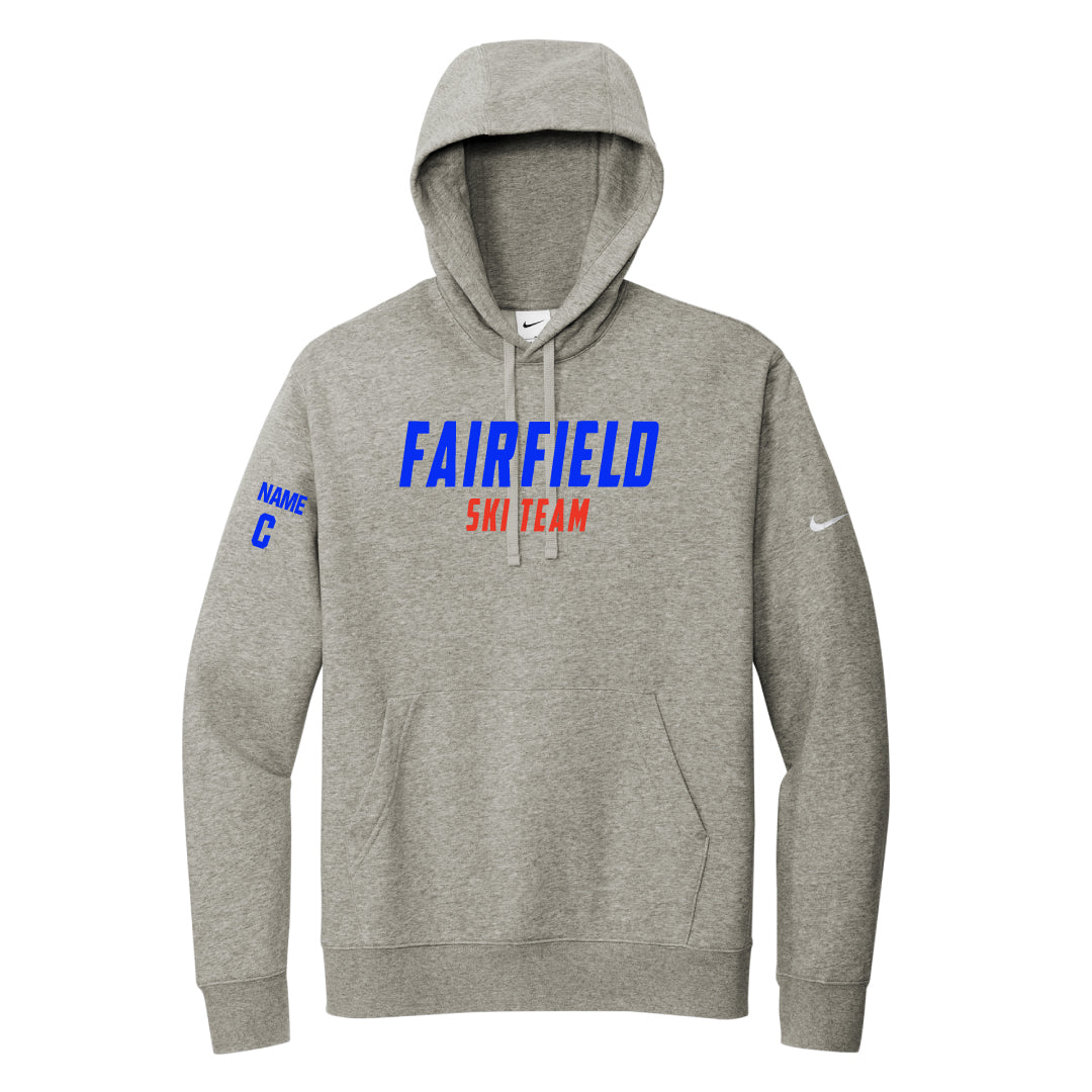 Fairfield Ski Team Nike Hooded Sweatshirt Logowear Fairfield Ski Grey Adult XS