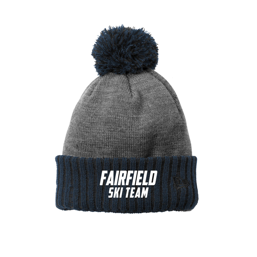 Fairfield Ski Team Pom Beanie Logowear Fairfield Ski Navy/Grey