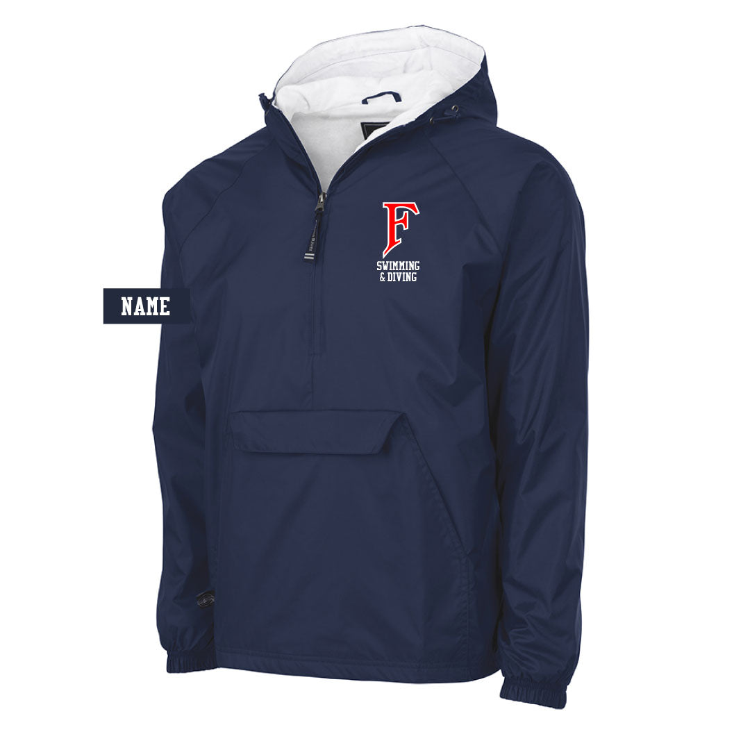 Foran Girls Swim & Dive Hooded 1/2 Zip Wind Jacket Logowear Foran Girls Swim Adult S