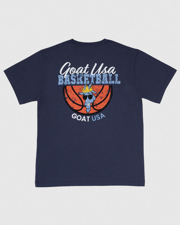 Goat USA Youth Game Time Basketball T-Shirt Apparel Goat USA Navy Youth XSmall