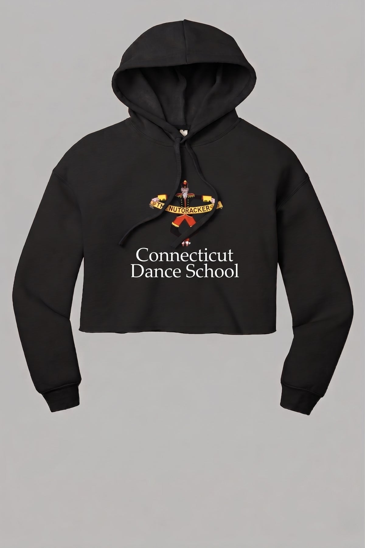 CT Dance Nutcracker Crop Hoodie Logowear Connecticut Dance School Black Ladies S