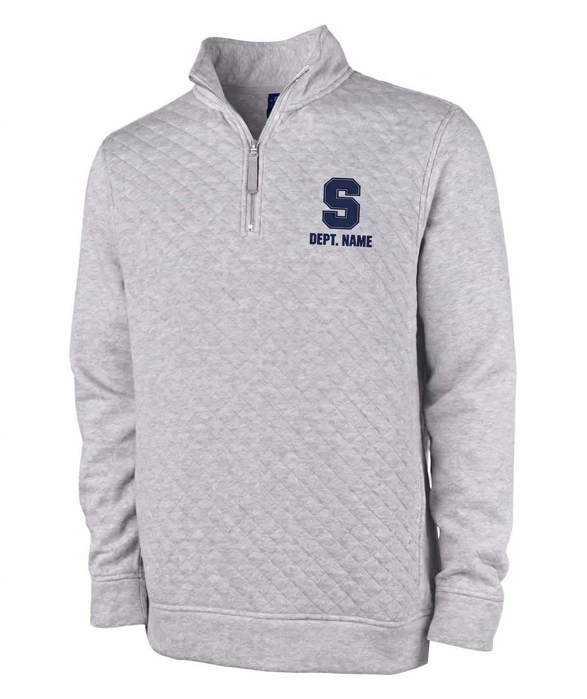 Staples Faculty Quilted 1/4 Zip Pullover Logowear Staples Faculty Heather Grey Ladies XS