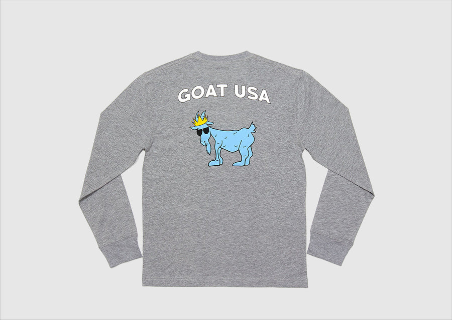 Goat USA Youth Big GOAT Long Sleeve T-Shirt Apparel Goat USA Grey Youth Small 