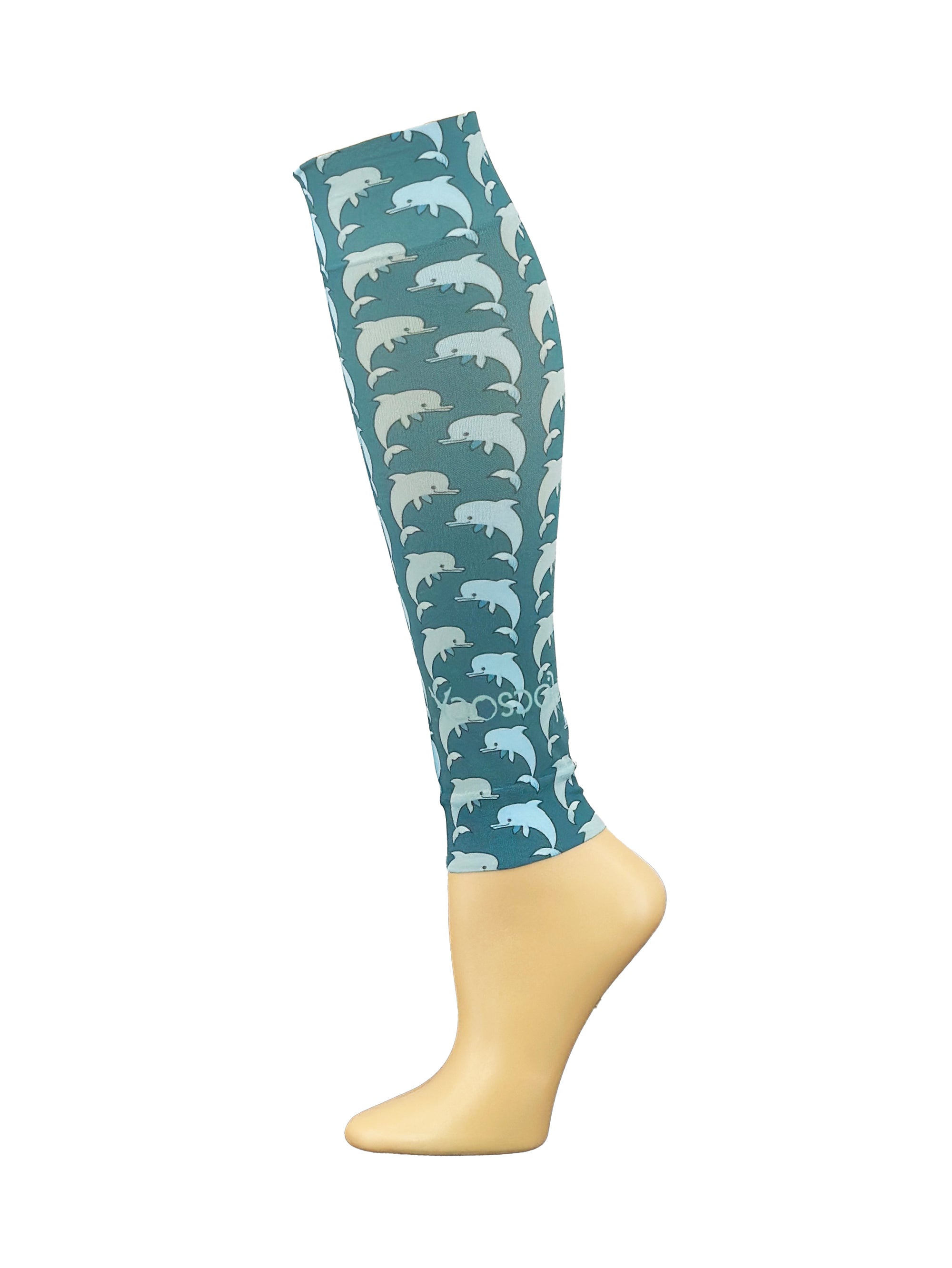 Hocsocx Footless Leg Sleeves Apparel ASF Sports & Outdoors Dolphin Pods 13" Adult