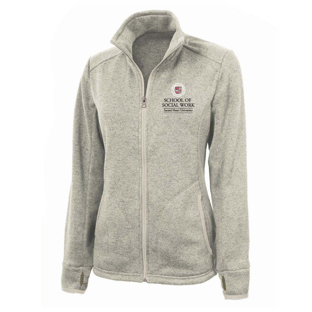 SHU School of Social Work Heathered Full Fleece Zip