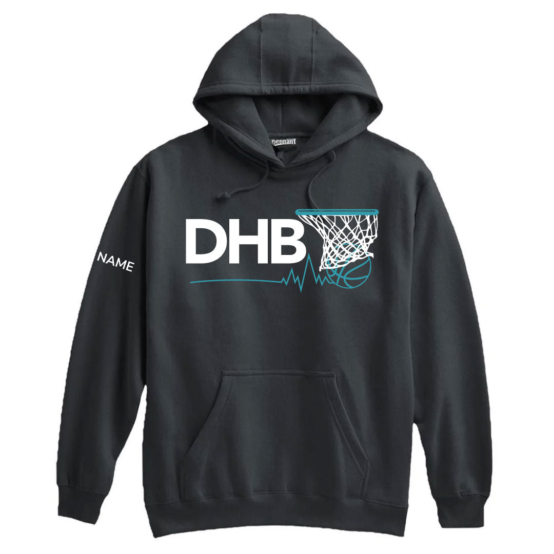 DHB Hooded Sweatshirt Logowear Dani Hoops Basketball Black Adult XS