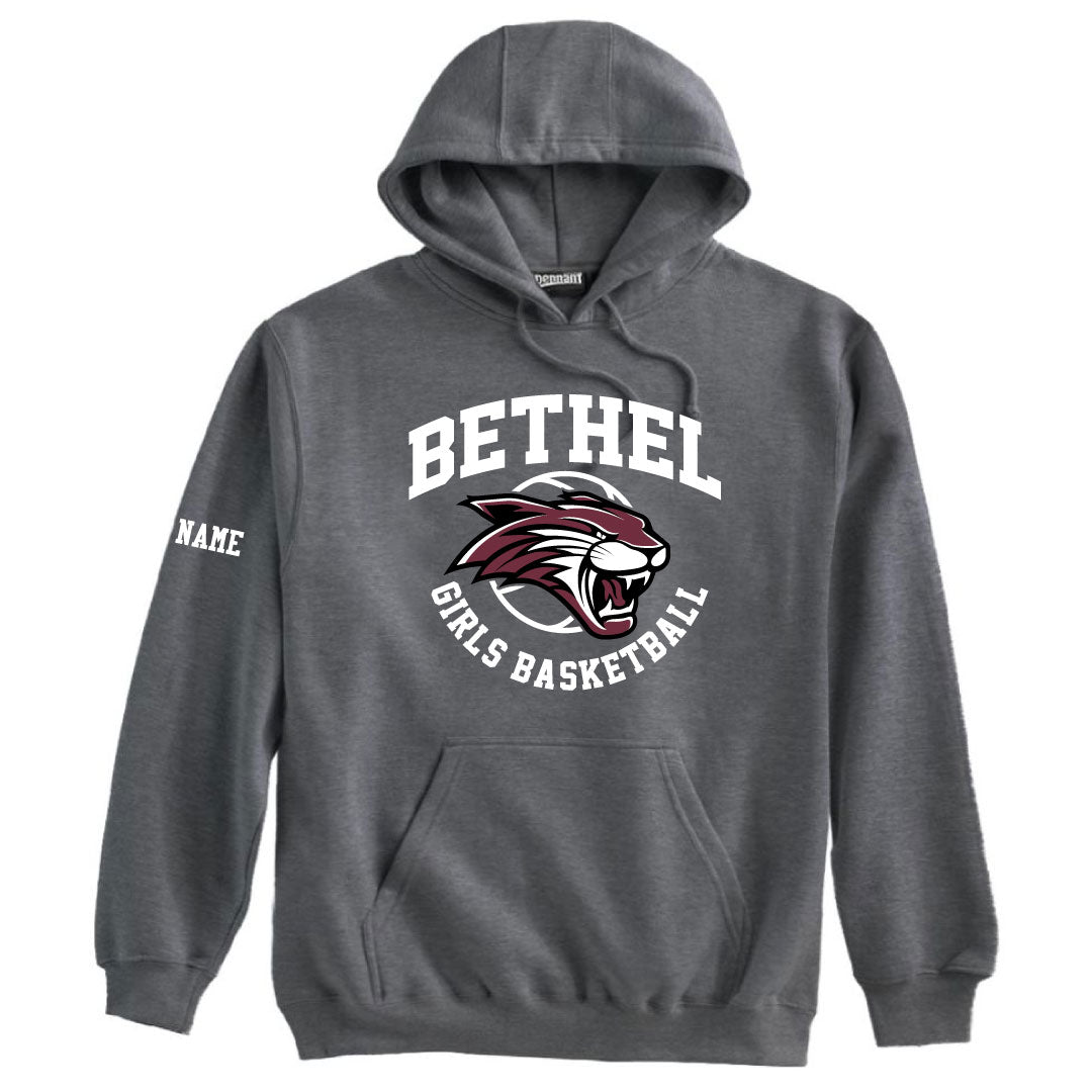 Bethel HS Girls Basketball Hooded Sweatshirt Logowear Bethel HS Girls Basketball Graphite Adult XS