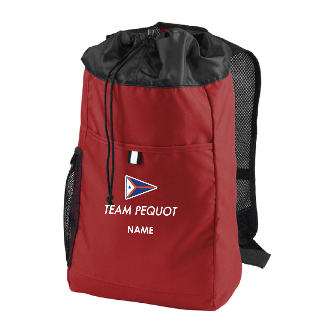 PYC Hybrid Backpack Logowear Pequot Yacht Club Chili/Black