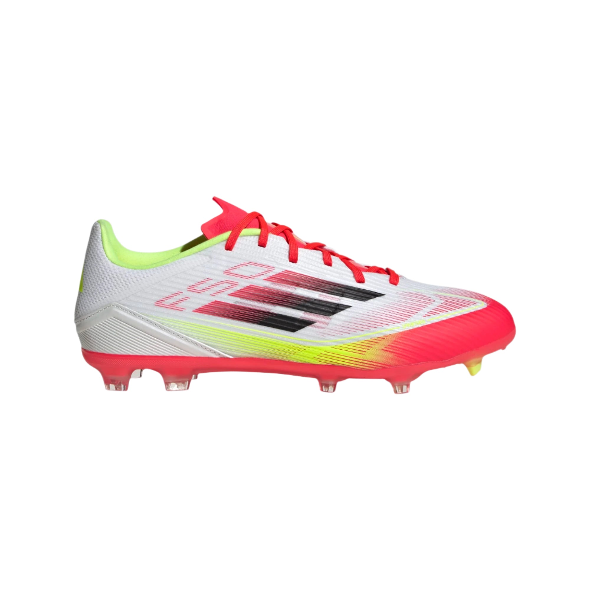 adidas F50 League FG/MG Soccer Cleats Footwear Adidas Footwear White/Core Black/Soar Yellow-IE1289 6.5