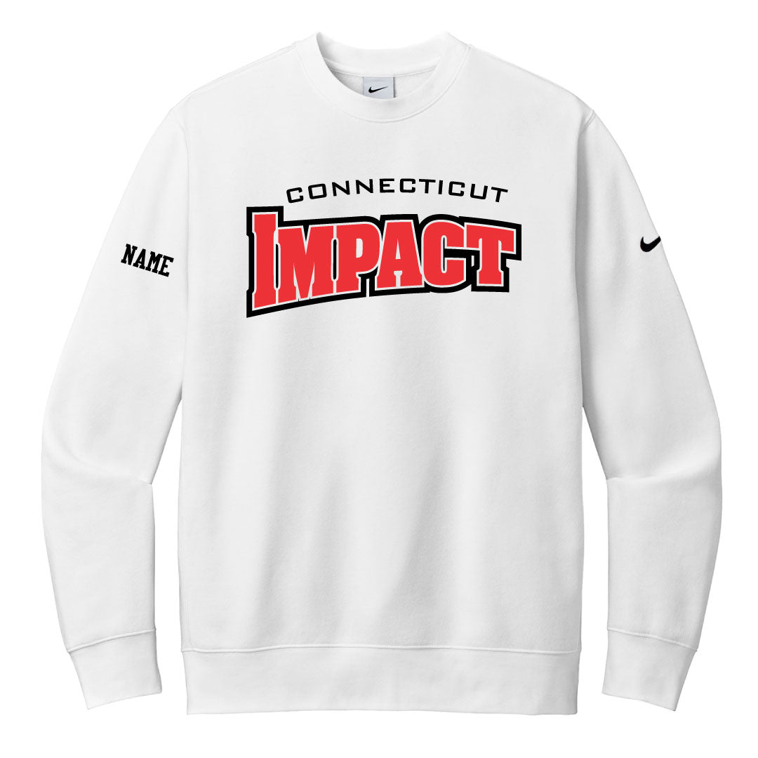 CT Impact Softball Nike Crewneck Logowear CT Impact Softball White Adult S 