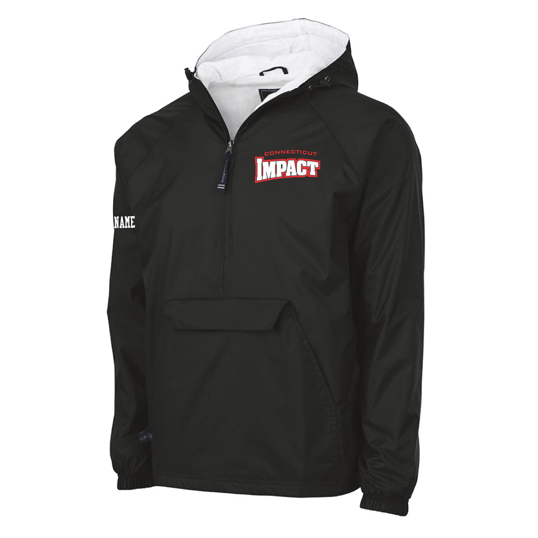 CT Impact Softball Hooded 1/2 Zip Wind Jacket Logowear CT Impact Softball Black Adult S 