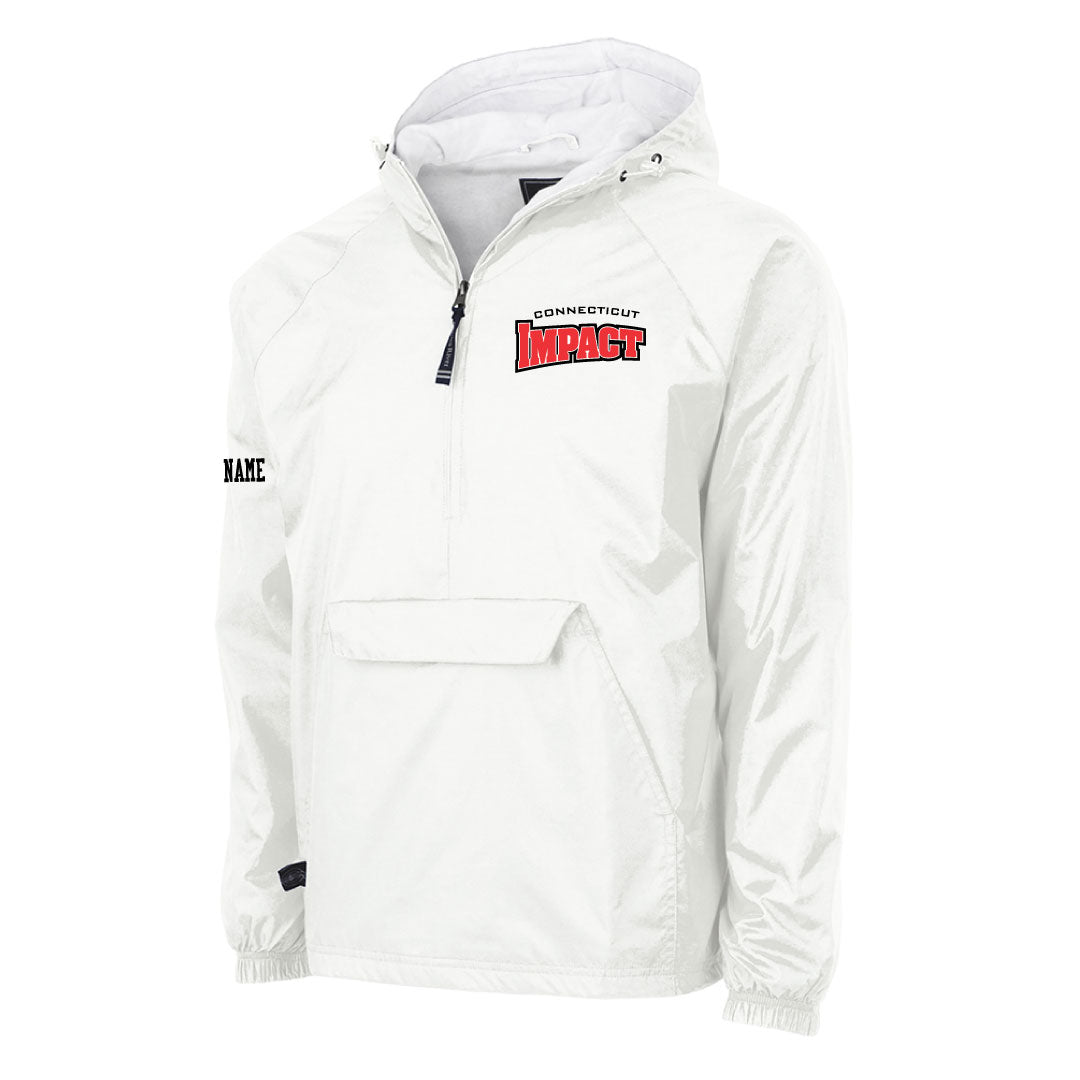 CT Impact Softball Hooded 1/2 Zip Wind Jacket Logowear CT Impact Softball White Adult S 