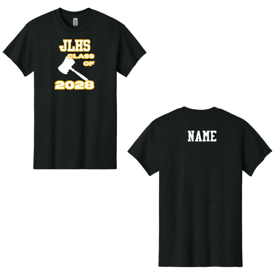 JLHS Class of 2028 Tee-1 Logowear Jonathan Law High School Class of 2028 Black Adult S