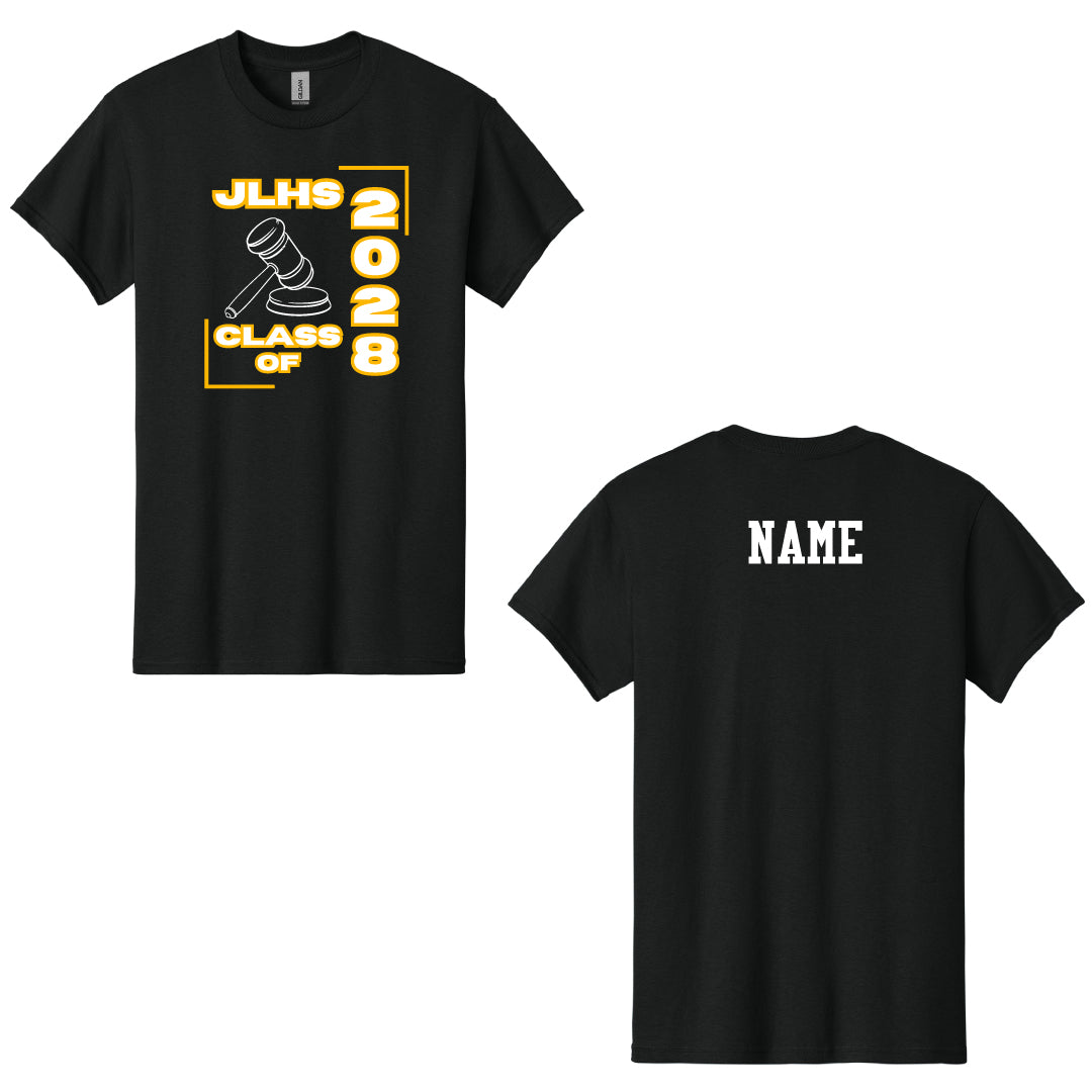 JLHS Class of 2028 Tee -2 Logowear Jonathan Law High School Class of 2028 Black Adult S