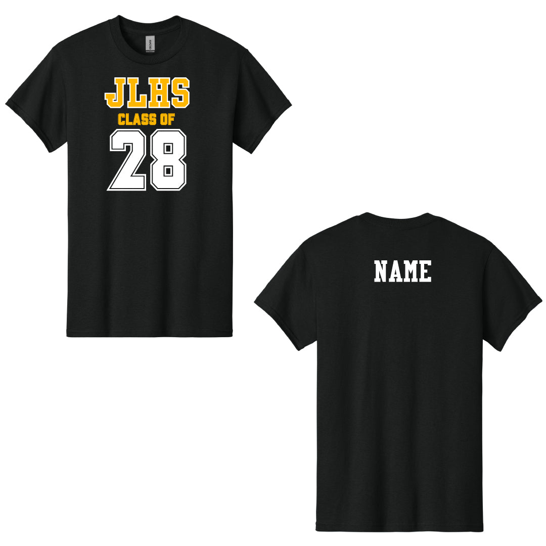 JLHS Class of 2028 Tee -3 Logowear Jonathan Law High School Class of 2028 Black Adult S
