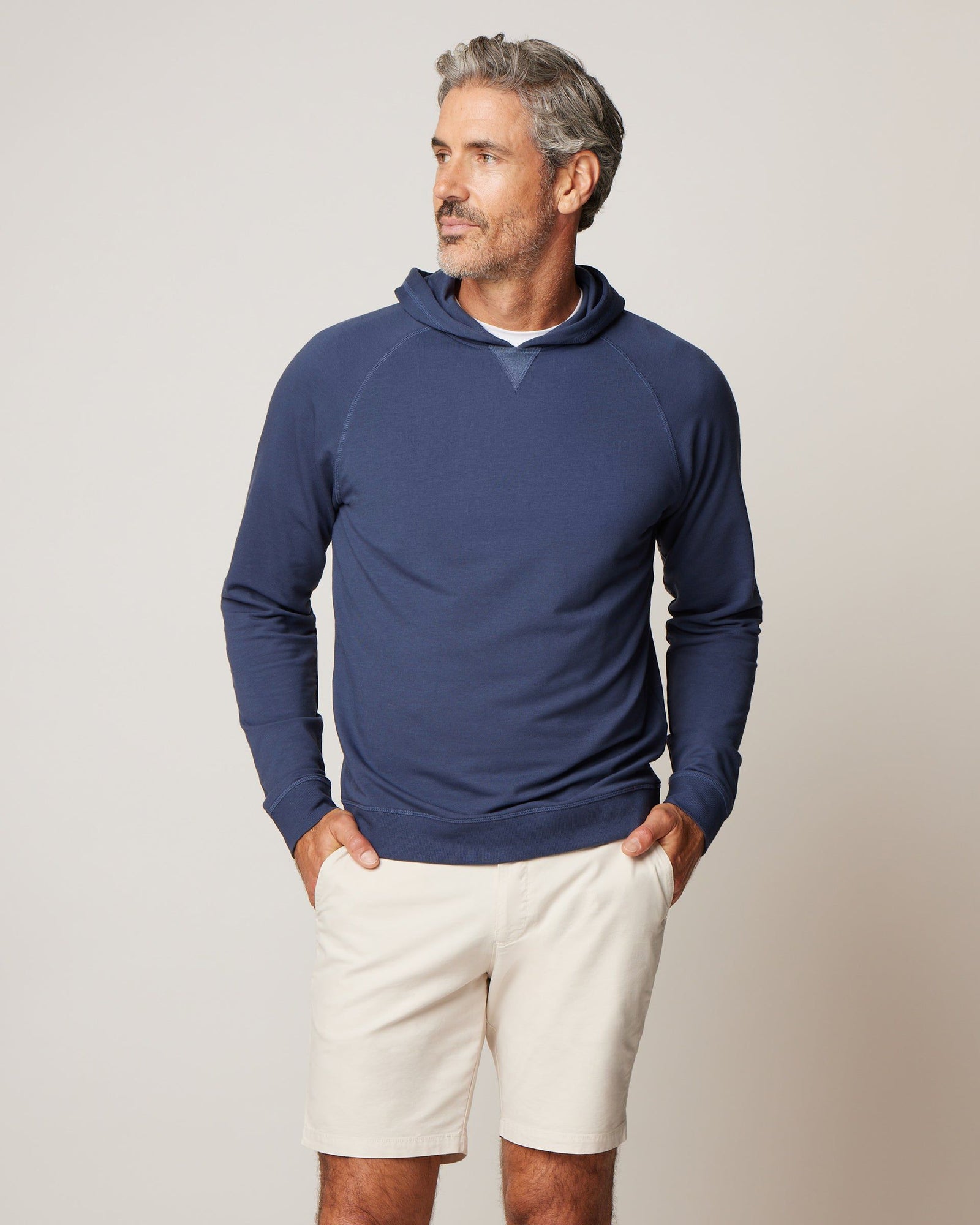 Johnnie-O Men's Amos French Terry Hoodie Sweatshirt Apparel Johnnie-O Maliblu Small 