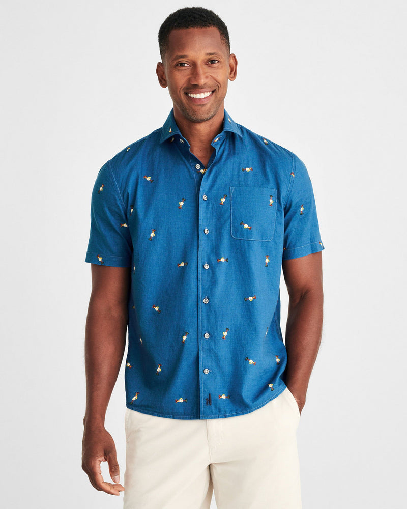 Johnnie-O Men's Chappy Hangin' Out Button Up Shirt Apparel Johnnie-O Small Wake 