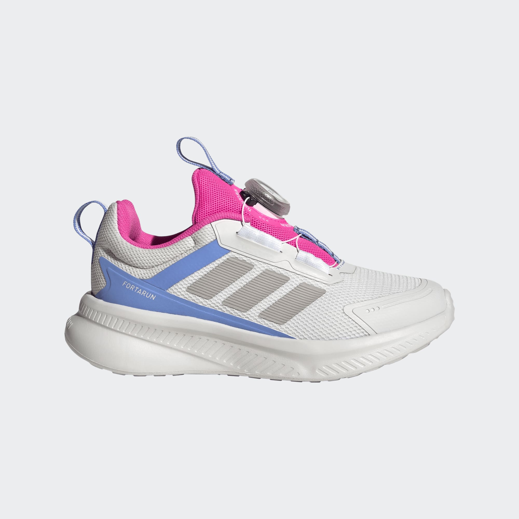 adidas Kids' FortaRun 4.0 BOA (PS) Footwear Adidas White/Gray/Lucid Pink-JR5725 10.5