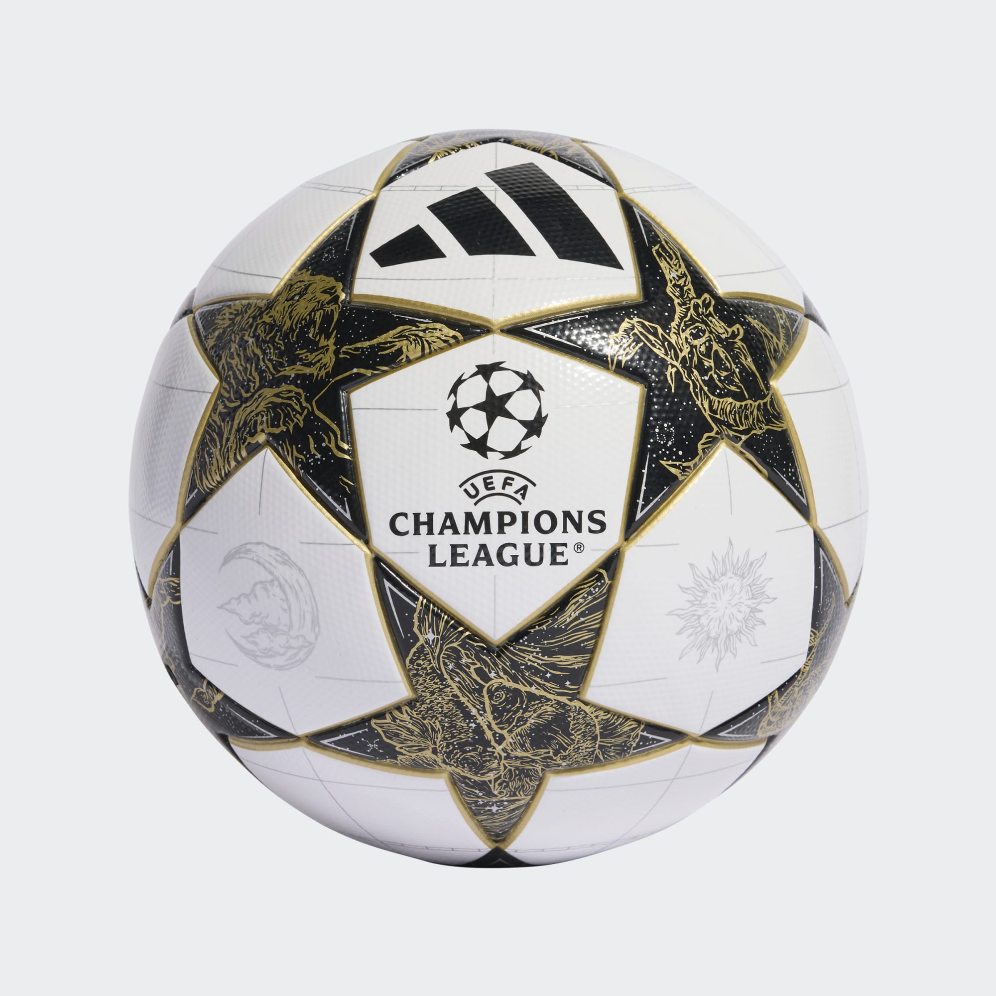 adidas UCL League Soccer Ball Equipment Adidas 4 White/Black/Gold-JZ9995