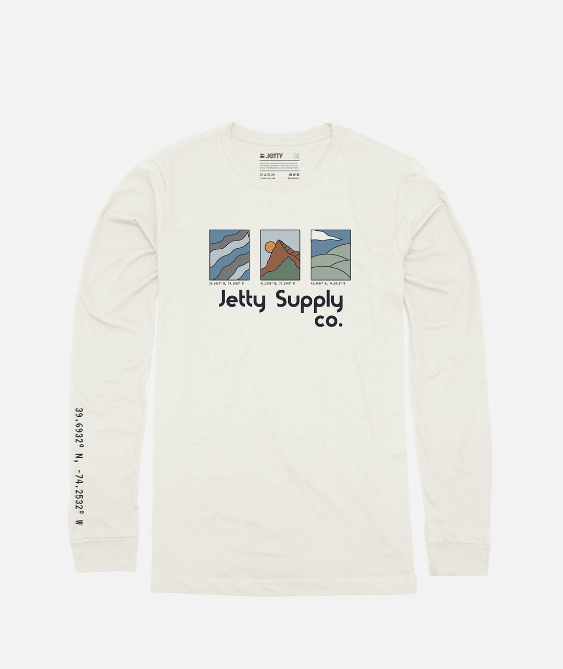 Jetty Mens Camper Long Sleeve Tee Copy Apparel Jetty Small White 