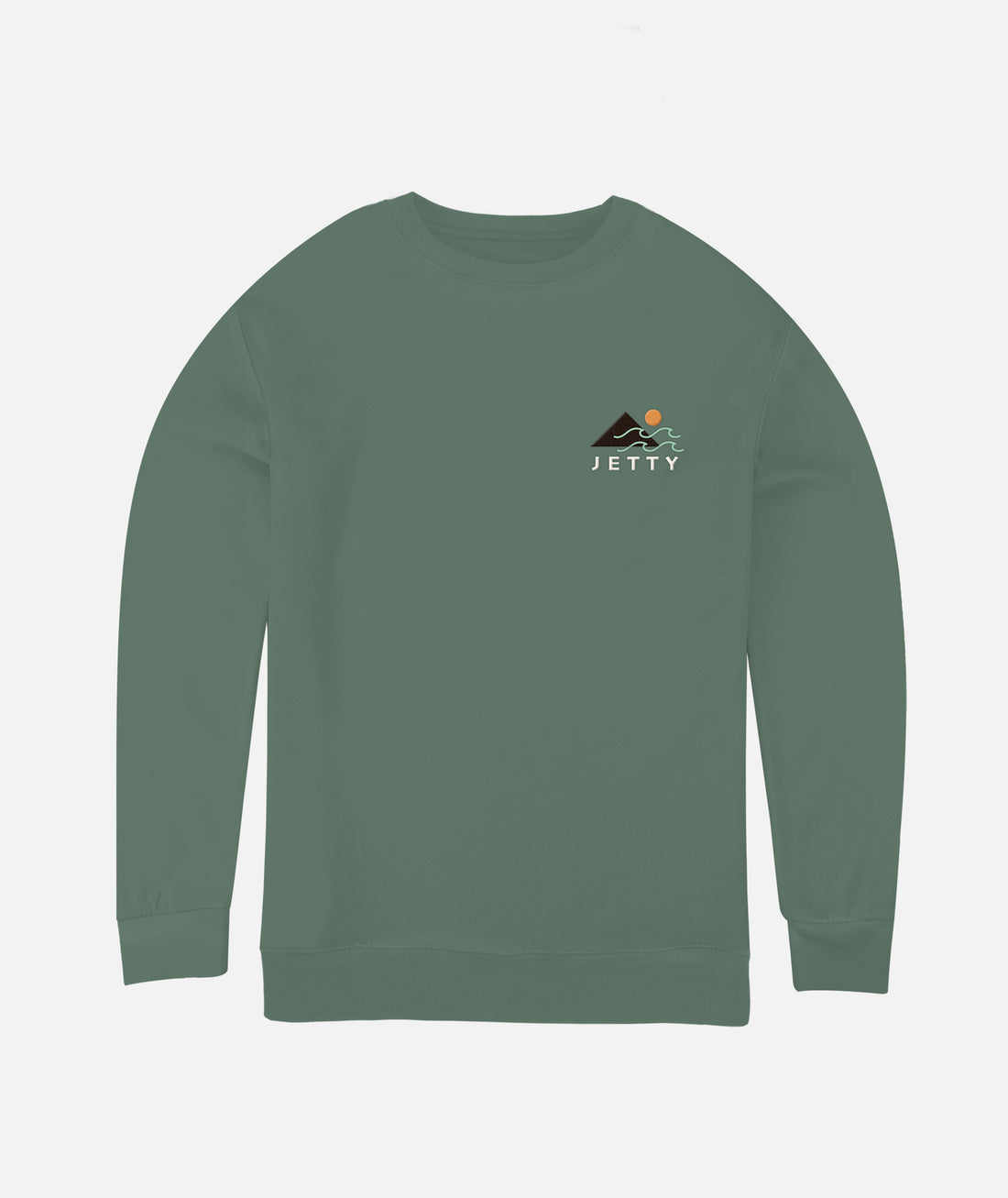 Jetty Mens Pinnacle Crewneck Apparel Jetty Forest Green Small 