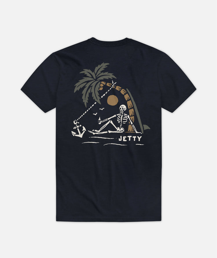 Jetty Men's No Man's Land Tee Apparel Jetty Navy Small