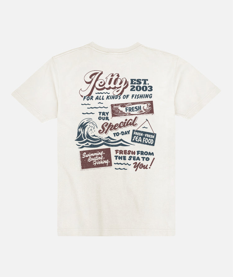 Jetty Men's Fresh Catch Pocket Tee Apparel Jetty White Small