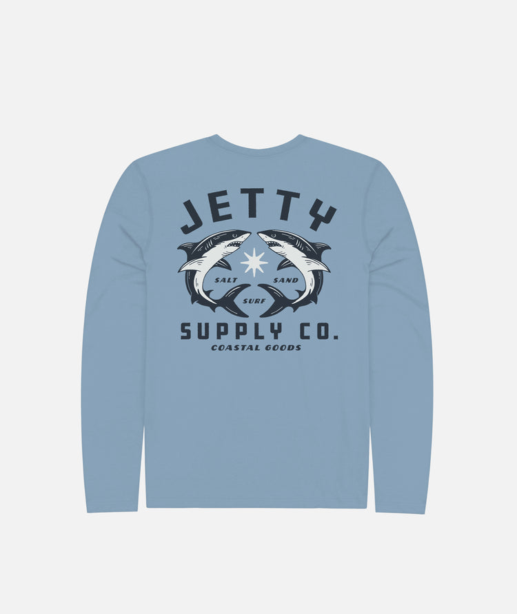 Jetty Youth Bullshark UV Long Sleeve Apparel Jetty Blue Youth Small