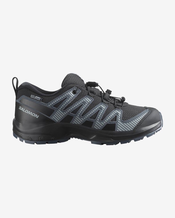 Salomon Kids' XA PRO v8 Waterproof Footwear Salomon Black/Turbulence/Quarry 2