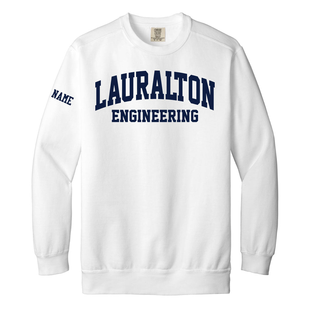 LH Engineering Comfort Colors Crewneck Sweatshirt Logowear LH Engineering White Adult S 