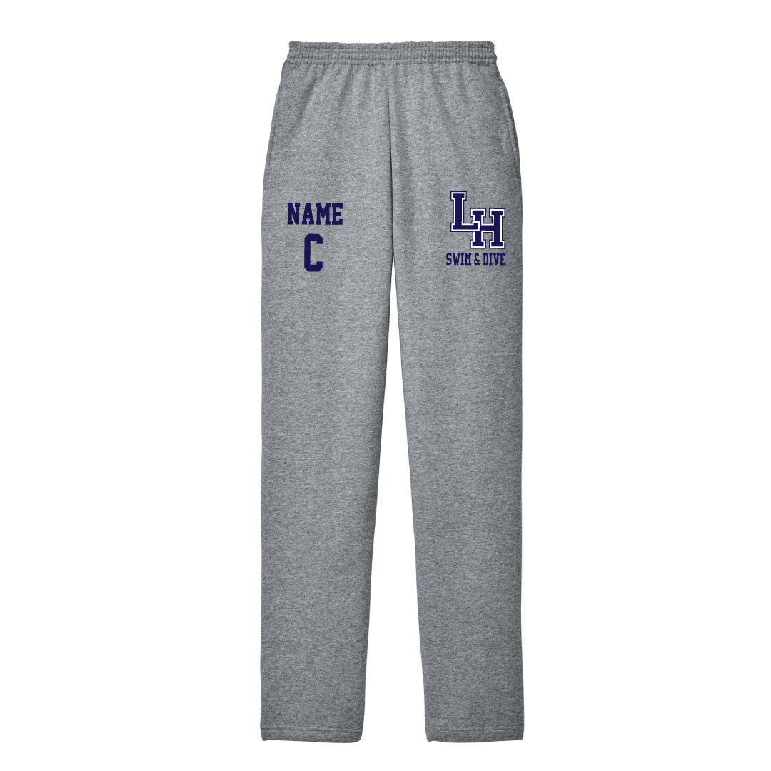 LH Swim & Dive Open Bottom Sweatpants Logowear LH Swim & Dive Adult S