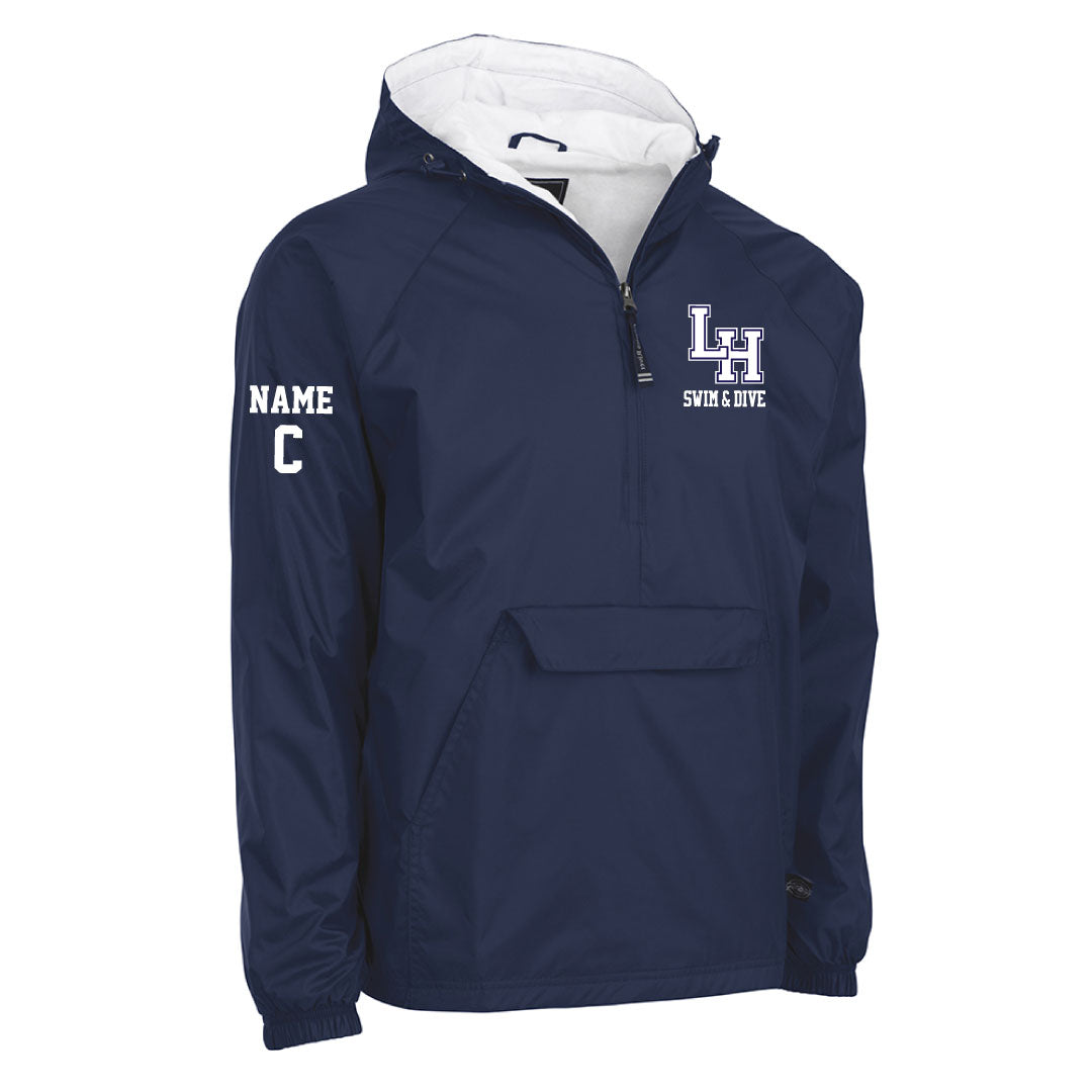 LH Swim & Dive 1/4 Zip Hooded Windjacket Logowear LH Swim & Dive Navy Adult S