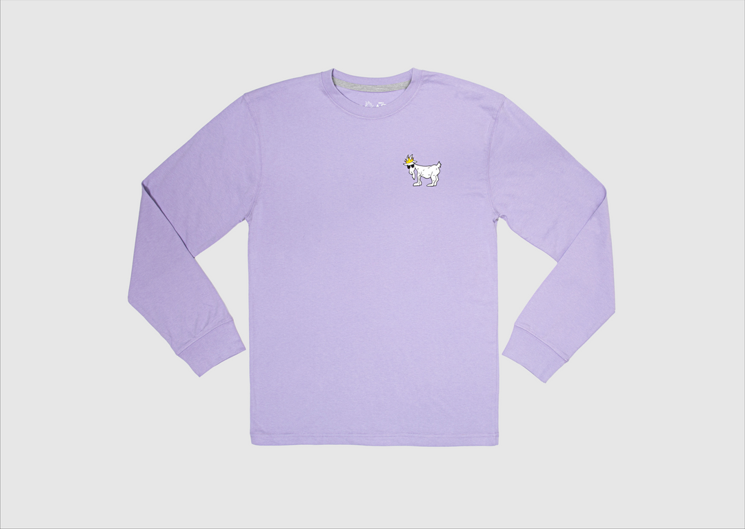 Goat Usa Adult Og Long Sleeve T Shirt Apparel Goat USA Lavender Adult XSmall 