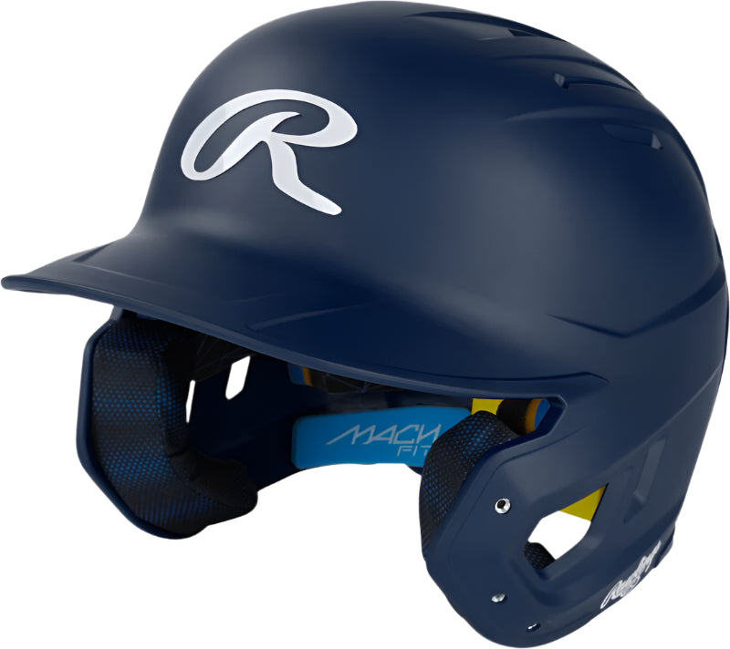 Rawlings Mach Fit Matte Baseball Helmet Equipment Rawlings/Easton Navy