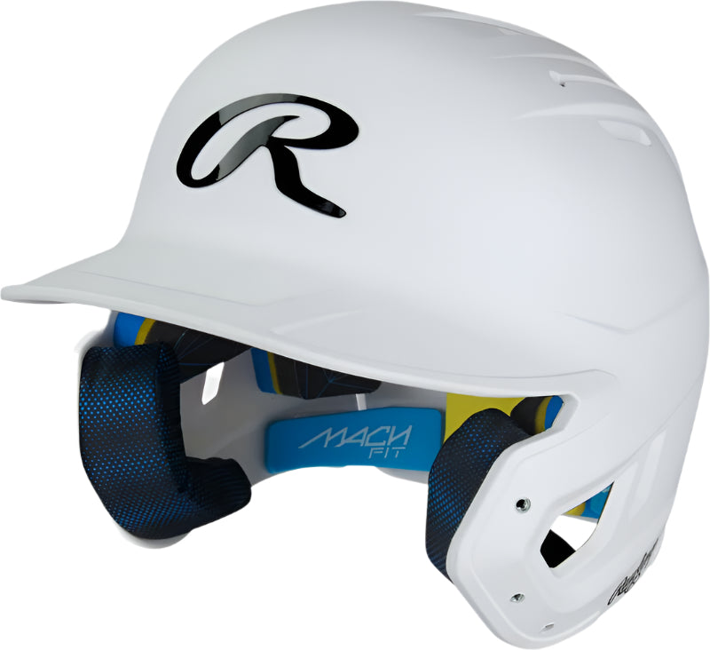 Rawlings Mach Fit Matte Baseball Helmet Equipment Rawlings/Easton White