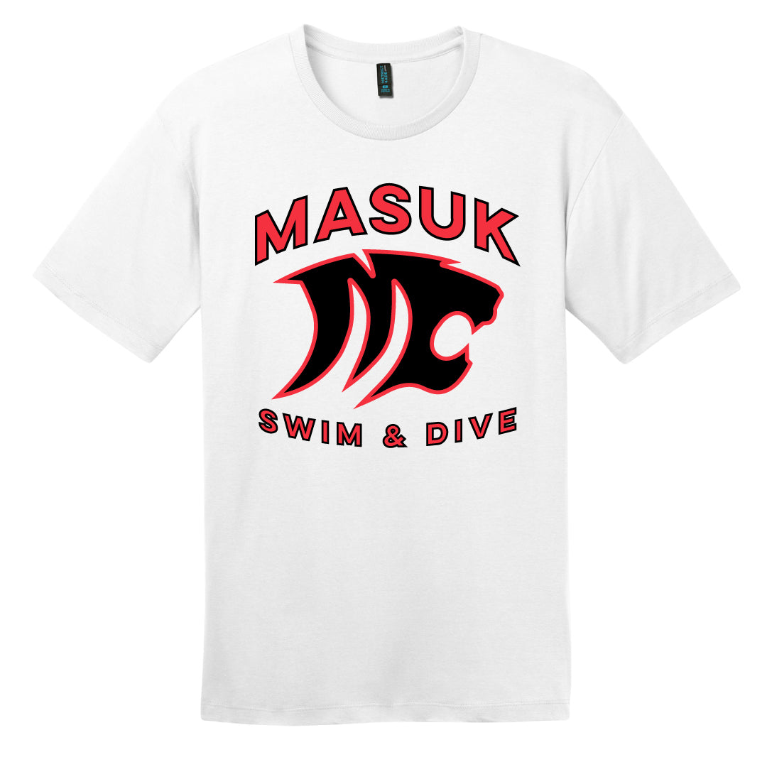 Masuk Girls Swim & Dive Cotton Tee Logowear Masuk Girls Swim & Dive White Adult S 