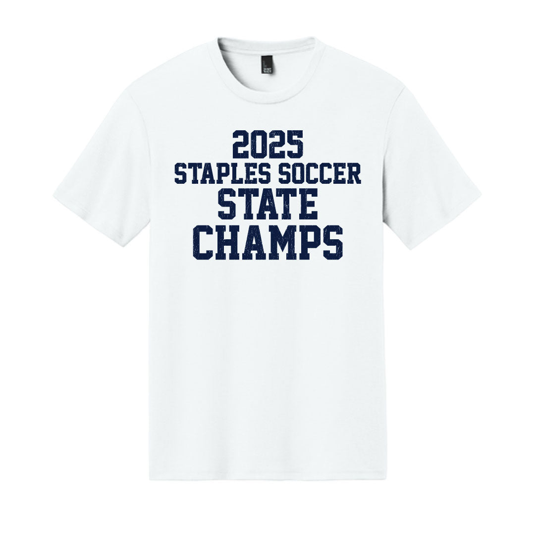 Staples Boys Soccer State Champions Tri Blend Tee Logowear Staples Boys Soccer White Mens S