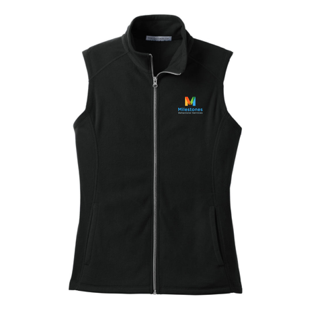 Milestones Micro Fleece Vest Logowear Milestones Behavioral Services   