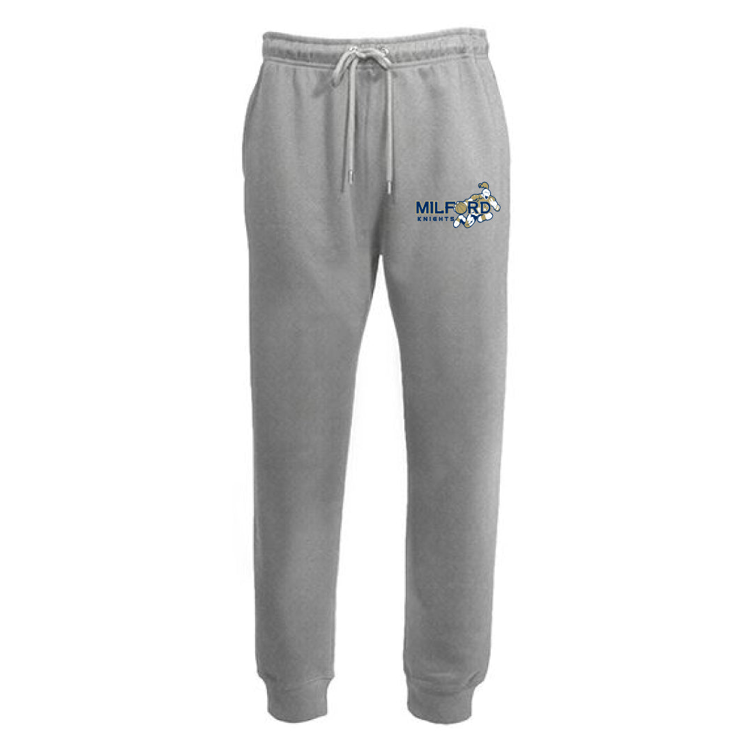 Milford Knights Basketball Fleece Joggers Logowear Milford Knights Basketball Grey Youth S 