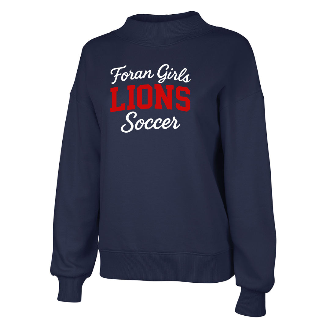 Foran Girls Soccer Mockneck Sweatshirt
