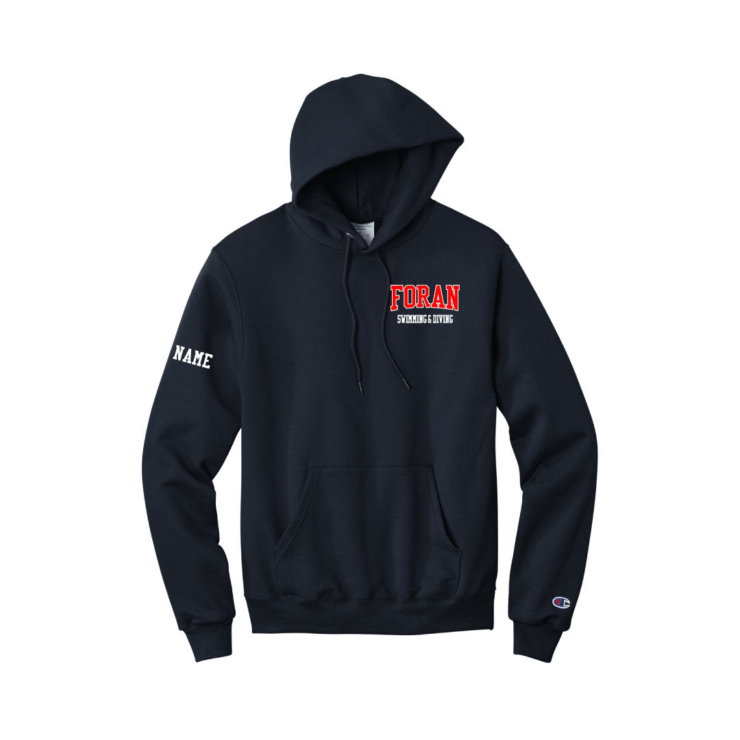 Foran Girls Swim & Dive Champion Hooded Sweatshirt Logowear Foran Girls Swim Navy Adult S