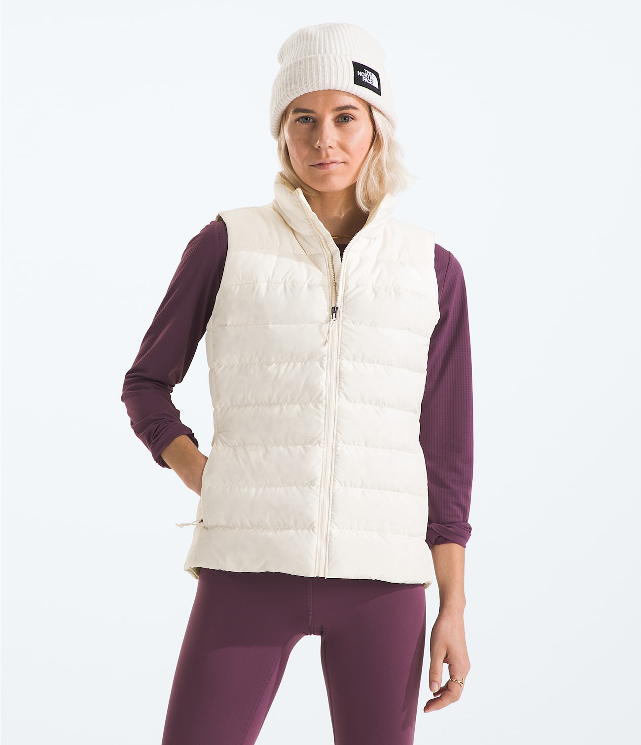 The North Face Women's Aconcagua 3 Vest Apparel North Face White Dune-QLI XSmall 